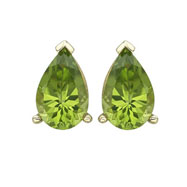 Picture of Pear Shape Peridot Prong Set Studs