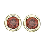 Picture of ROUND DARK RED GARNET STUDS