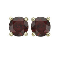 Picture of ROUND DARK RED GARNET STUDS