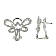 Picture of 14K White Gold Diamond Earrings
