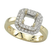 Picture of 14K Yellow Gold Diamonds Semi-Mount Ring
