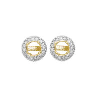 Picture of 14K Yellow Gold Diamond Earrings