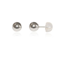 Picture of 14K White Gold Polished 5mm Ball Post Earrings