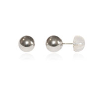 Picture of 14K White Gold Polished 6 mm Ball Post Earrings