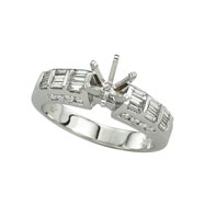 Picture of 14K White Diamond Semi-Mount Ring