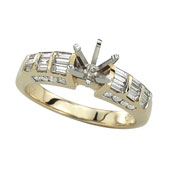 Picture of 14K Yellow Diamond Semi-Mount Ring