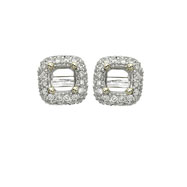 Picture of 14K Yellow Gold Semi-Mount Diamond Earrings