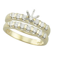 Picture of 14K Yellow Gold Diamonds Semi-Mount Ring