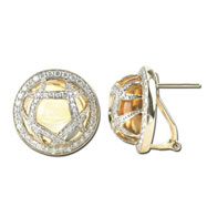 Picture of Citrine Diamond Earrings
