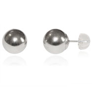 Picture of 14K White Gold Polished 9mm Ball Post Earrings
