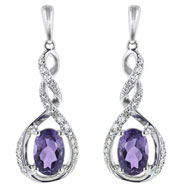 Picture of Amethsyt Diamond Earrings