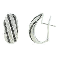 Picture of Black White Diamond Earrings