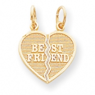 Picture of 10k 2 Piece Break-Apart Best Friend Heart Charm