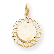 Picture of 10k Circle with Filigree Edges Charm