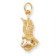 Picture of 10k Solid Polished Eagle with Serpent Charm