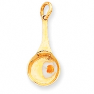 Picture of 14k Frying Pan w/Enameled Egg Charm