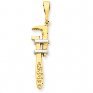 Picture of 14k & Rhodium 3-D Wrench Charm