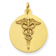 Picture of 14k Caduceus Disc Charm