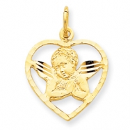 Picture of 14k Angel in Heart Charm