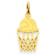 Picture of 14k Basketball in Net Charm