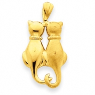 Picture of 14k Satin & Polished Cats Pendant