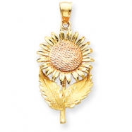 Picture of 14k Two-tone Sunflower Pendant