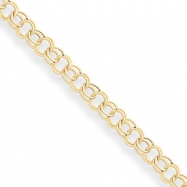 Picture of 14k Hollow Double Link Charm Bracelet