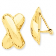 Picture of 14k Polished X Omega Back Post Earrings