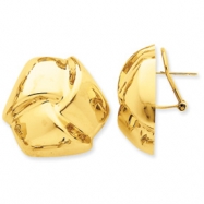 Picture of 14k Polished Knot Omega Back Post Earrings