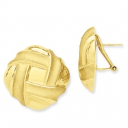 Picture of 14k Polished & Satin Omega Back Post Earrings