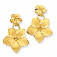 Picture of 14k Plumeria Dangle Earrings
