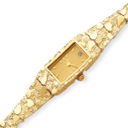 Picture of 14K Ladies Rectangular Champagne Dial Solid Nugget Watch bracelet