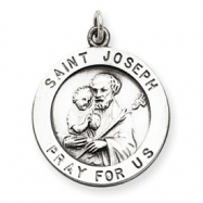 Picture of Sterling Silver Antiqued Saint Joseph Medal