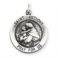 Picture of Sterling Silver Antiqued Saint Anthony Medal