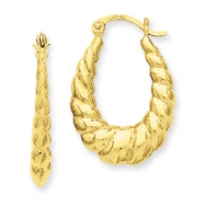Picture of 14k Polished Twisted Hollow Hoop Earrings