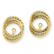 Picture of 14k Polished & Twisted Fancy Earring Jackets