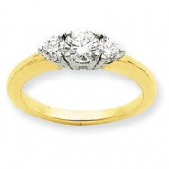 Picture of 14k Two-tone A Diamond three stone ring