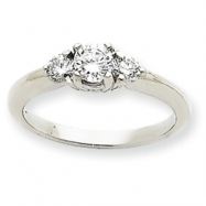 Picture of 14k White Gold A Diamond three stone ring