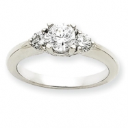 Picture of 14k White Gold AA Diamond three stone ring
