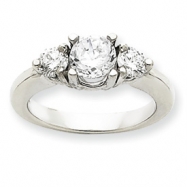 Picture of 14k White Gold A Diamond three stone ring