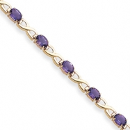 Picture of 14k 7x5mm Oval Amethyst bracelet
