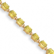 Picture of 14k 6x4mm Oval Peridot bracelet