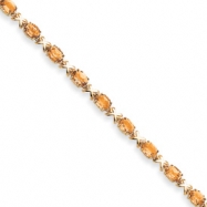 Picture of 14k Citrine Diamond bracelet