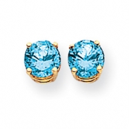 Picture of 14k 6mm Blue Topaz earring