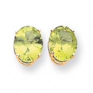 Picture of 14k 10x8mm Oval Peridot earring