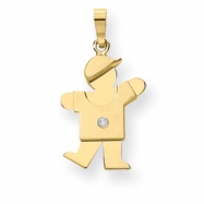 Picture of 14k A Diamond kid pendant