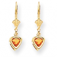Picture of 14k 5mm Heart Citrine earring