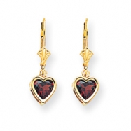 Picture of 14k 6mm Heart Garnet earring