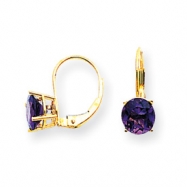 Picture of 14k 7mm Amethyst leverback earring