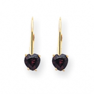 Picture of 14k 5mm Heart Garnet earring